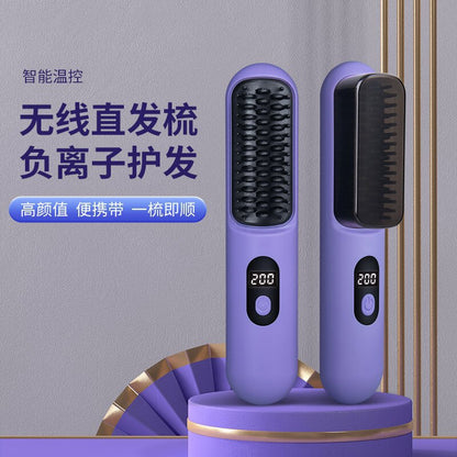 Rechargeable straight hair comb portable