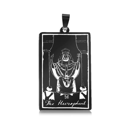 5 pcs/bag gun black tarot brand titanium steel pendant