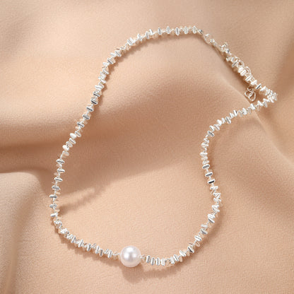 Temperament pearl clavicle necklace