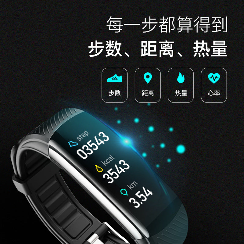 Huaqiangbei C6T Smart Band Blood Pressure Temperature Monitor