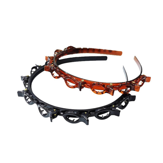 Hollow headband headdress double layer