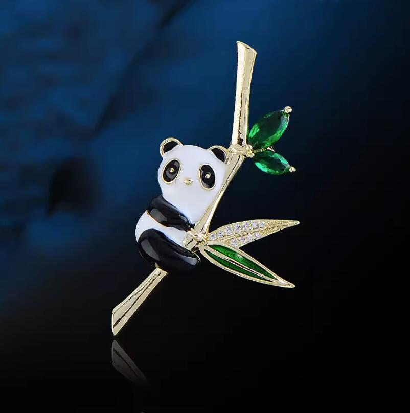 Cute Panda Chinese Style Brooch