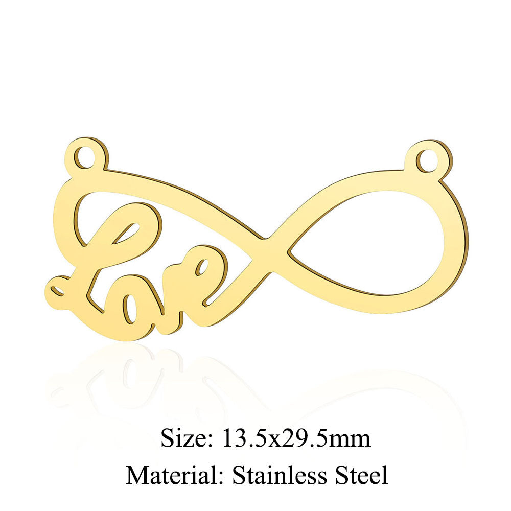 5 pcs/titanium-covered steel infinite symbol life tree love accessories