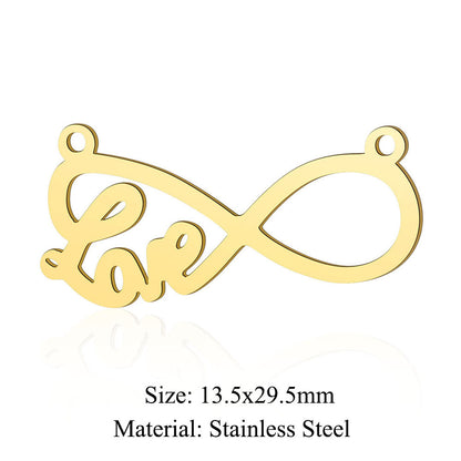 5 pcs/titanium-covered steel infinite symbol life tree love accessories