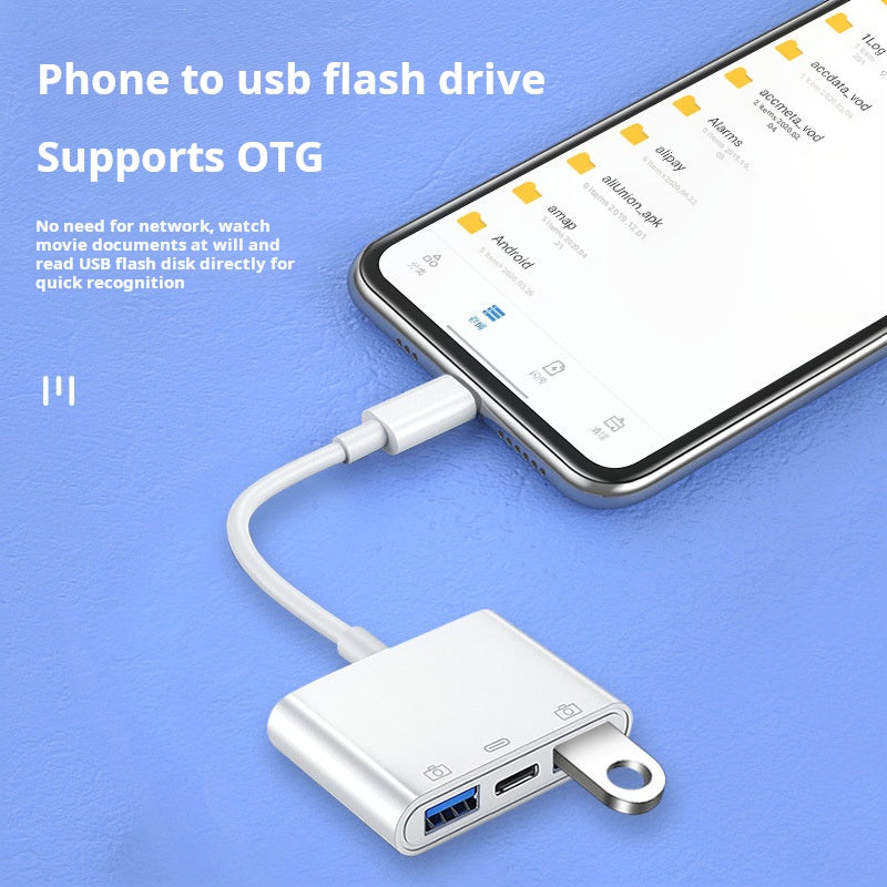 Card Reader: Type-C/Iphone to SD/TF and USB