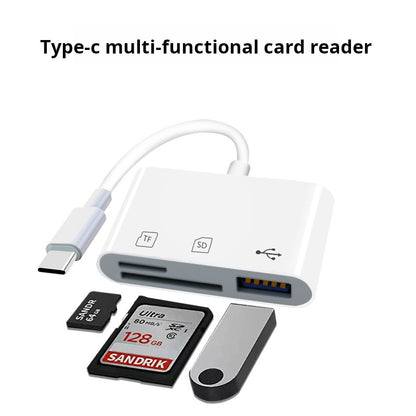 Card Reader: Type-C/Iphone to SD/TF and USB