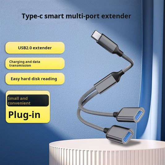 Multiport USB Type-C hub with charger, compatible with Apple 15