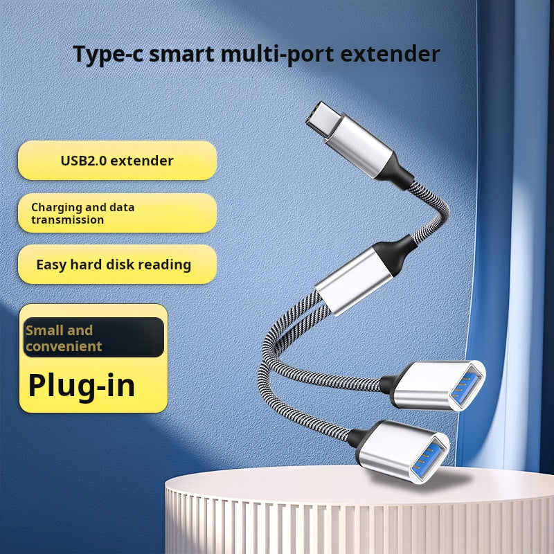 Multiport USB Type-C hub with charger, compatible with Apple 15