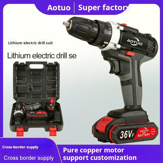 Cordless Electric Drill & Screwdriver Set - Rechargeable Lithium Tool Kit