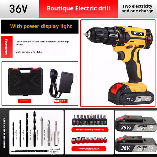 Cordless Lithium Drill Electric Screwdriver Set