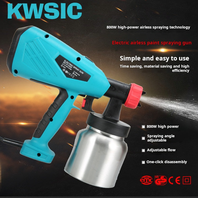 Electric Spray Gun Detachable HVLP Home Aluminum