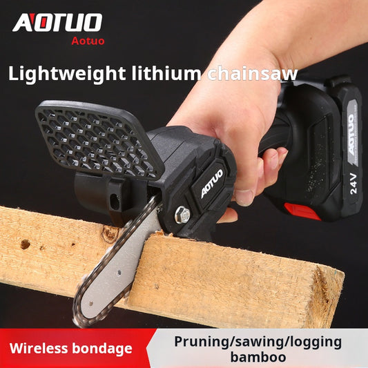 Mini Cordless Li-ion Chainsaw 4-inch Pruning Saw