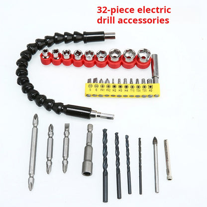 32-Piece Drill Set with Flex Shaft and Bit Kit