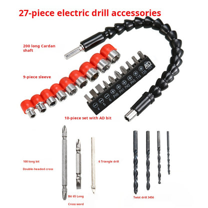 32-Piece Drill Set with Flex Shaft and Bit Kit