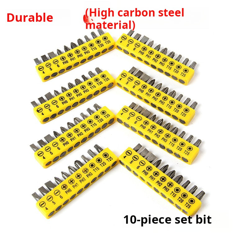 Drill Accessories Kit: Flat/Phillips Bits, Sockets, Rod