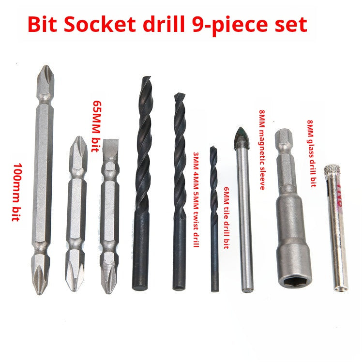 Socket Set Drill Accessories Kit Combo Twist Drill Set