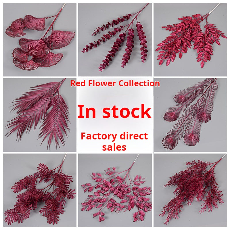 Burgundy themed artificial flowers