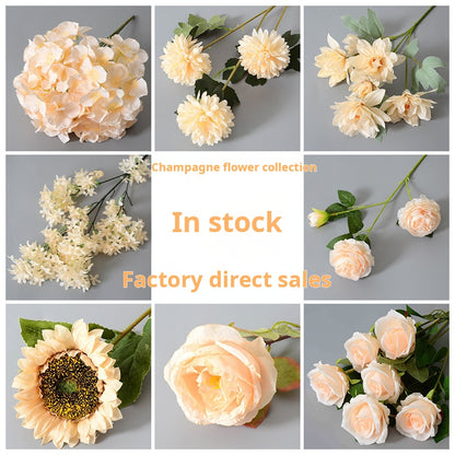 Champagne series artificial flowers