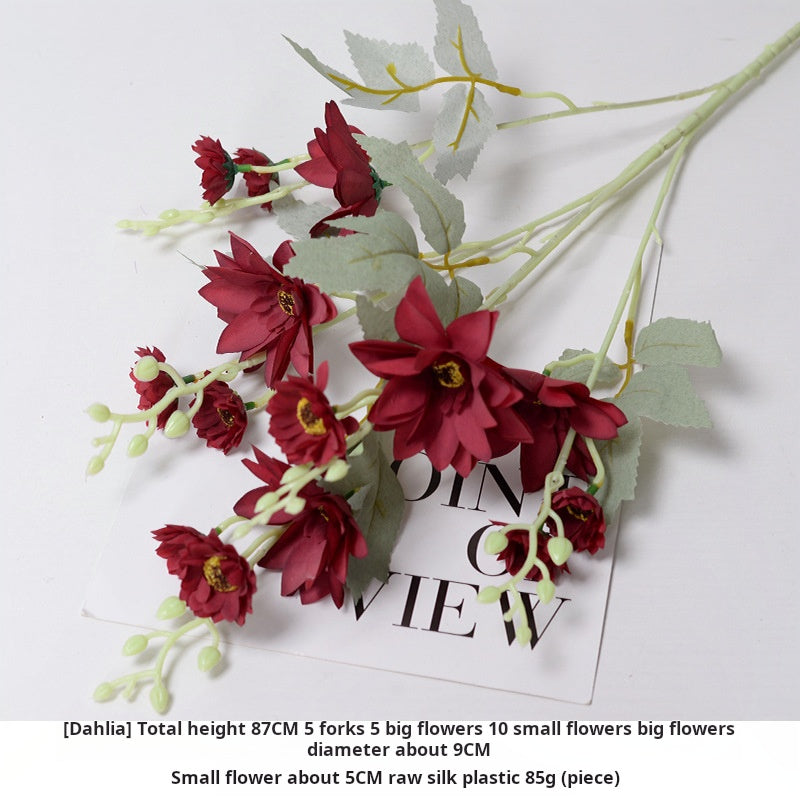 Burgundy themed artificial flowers