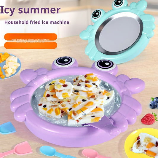 Home Mini Fry Ice Cream Maker Children's DIY Fruit Ice Cream Machine Snow Ice Pan Machine