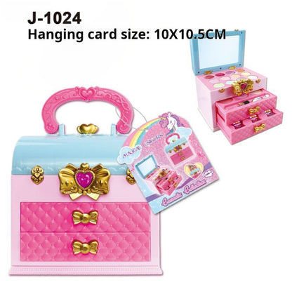 Children's Makeup Toy Set: Princess Beauty Makeup Lipstick Girls' Nail Polish Pretend Play Handheld Makeup Case