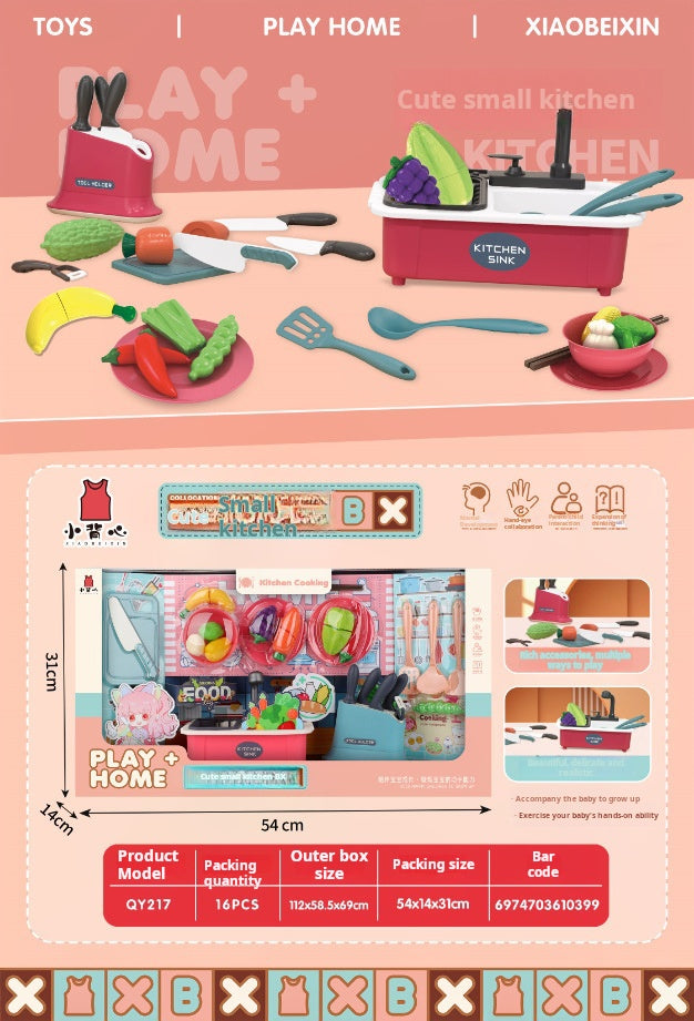 Pretend Play Toy Set: Simulation Home Appliances including Air Fryer, Juicer, Refrigerator for Kitchen Cooking Children