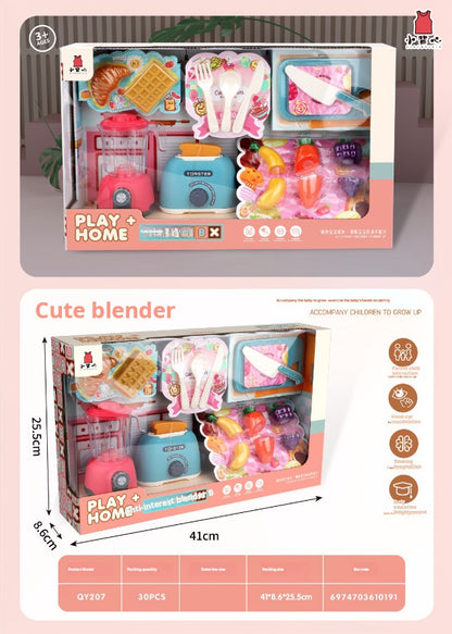 Pretend Play Toy Set: Simulation Home Appliances including Air Fryer, Juicer, Refrigerator for Kitchen Cooking Children