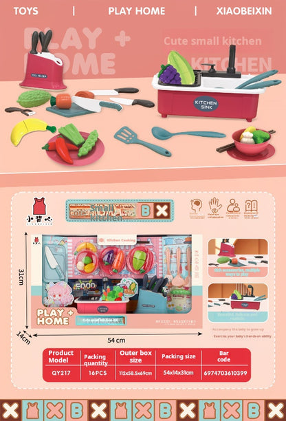 Pretend Play Toy Set: Simulation Home Appliances including Air Fryer, Juicer, Refrigerator for Kitchen Cooking Children