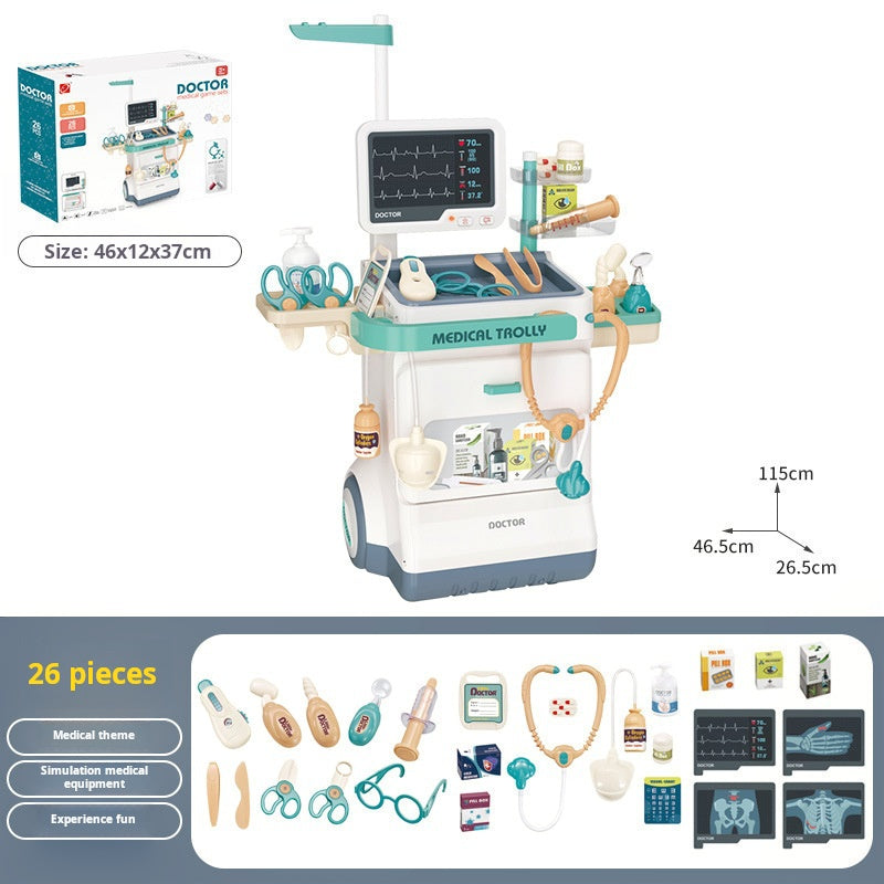 Pretend Play Toy: Simulation Doctor's Medical Station Toy for Children to Role-play Doctor, Injection, and Check-up