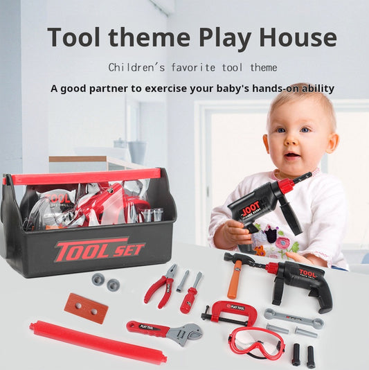 Children's Pretend Play Tool Set: Simulation Repair Household Tool Kit with Screwdriver, Educational Handheld Repair Tools