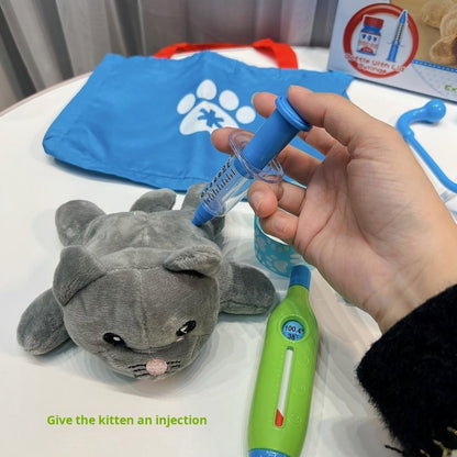 Children's Pretend Play Pet Doctor Toy Set Tools for Pretend Doctor Role-playing Games