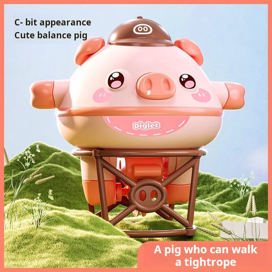 Balancing Pig Weeble Unicycle Automatic High-tech Car Tightrope Walking Electric Spinning Top for Children Girls