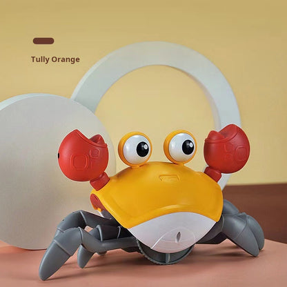 Children's Electric Automatic Sensing Crab and Snail Toy for Boys and Girls Ages 3-6+ Simulation Crawling Toy