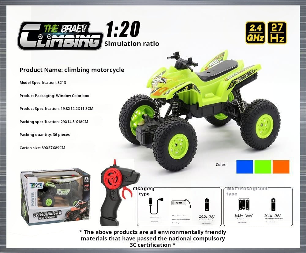 Rechargeable Remote Control Car and Motorcycle: High-Speed Drifting, Children's Electric Racing and Off-Road Vehicle Toy