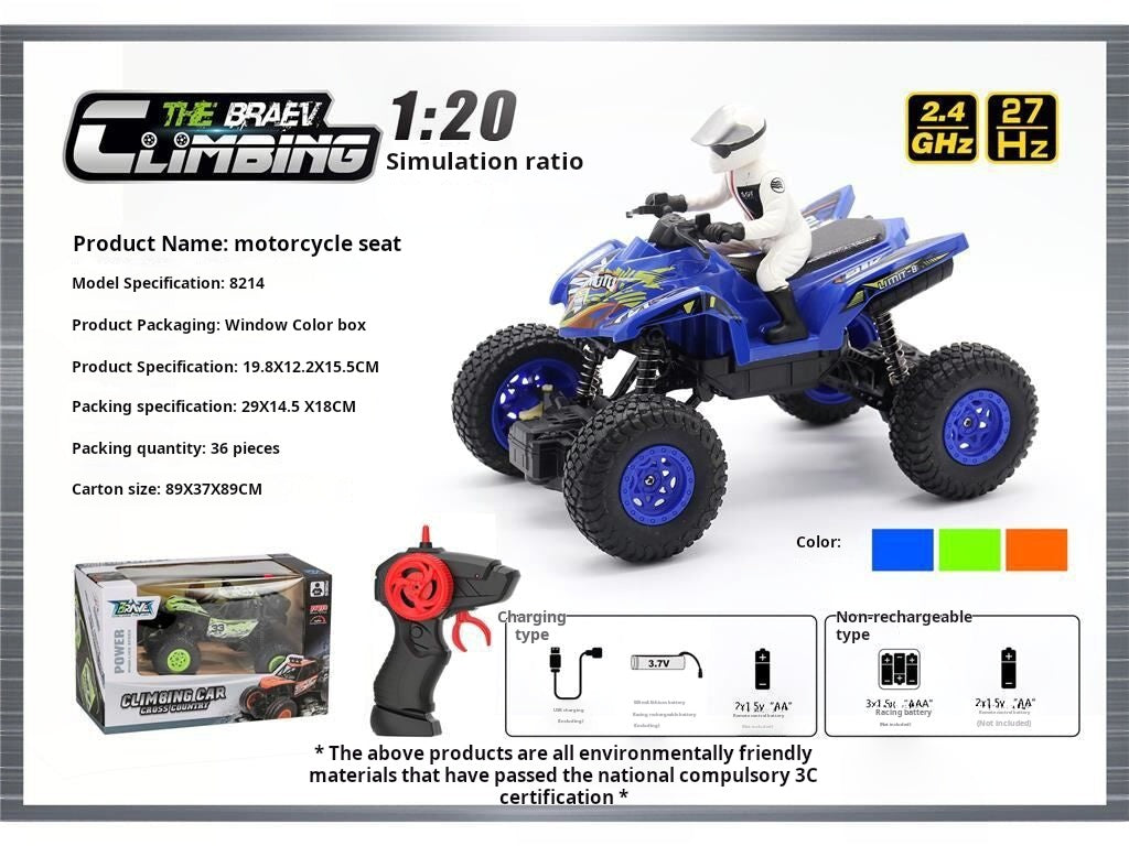 Rechargeable Remote Control Car and Motorcycle: High-Speed Drifting, Children's Electric Racing and Off-Road Vehicle Toy