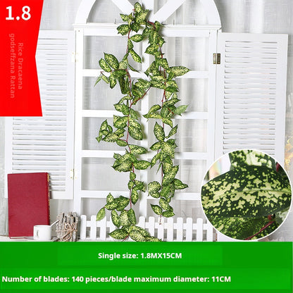 1.8m Ivy Pig Heart Vine Wall Hanging