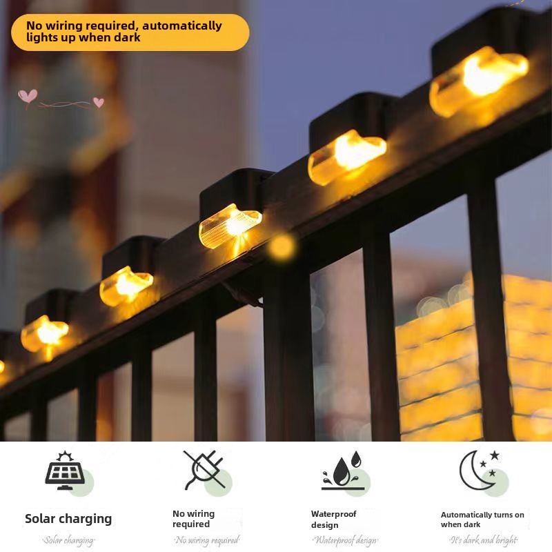 Solar Step Light Outdoor Garden Light Balustrade Light