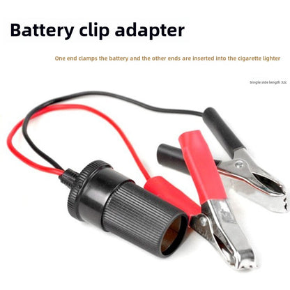 Car cigarette lighter to battery clip special extension cable