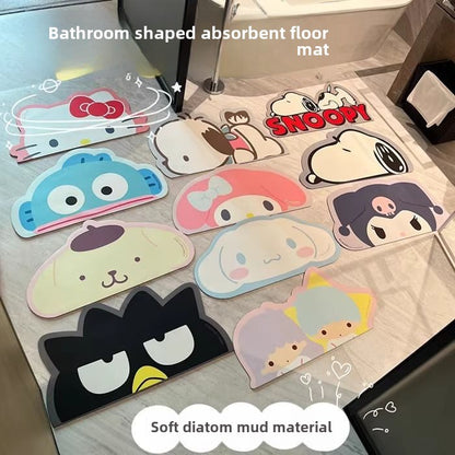 Cartoon Diatomaceous Earth Non-Slip Quick-Dry Floor Mat