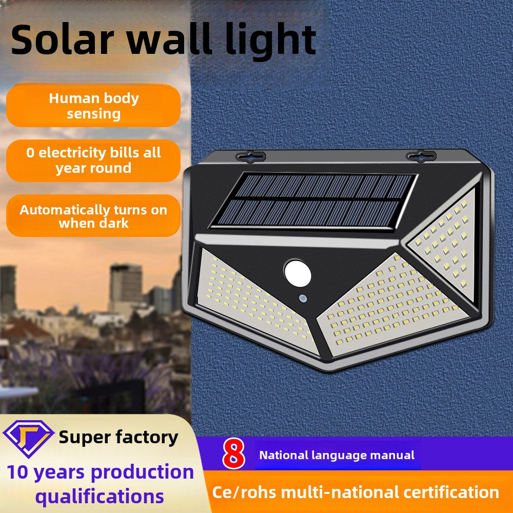 Solar light outdoor energy saving led wall light