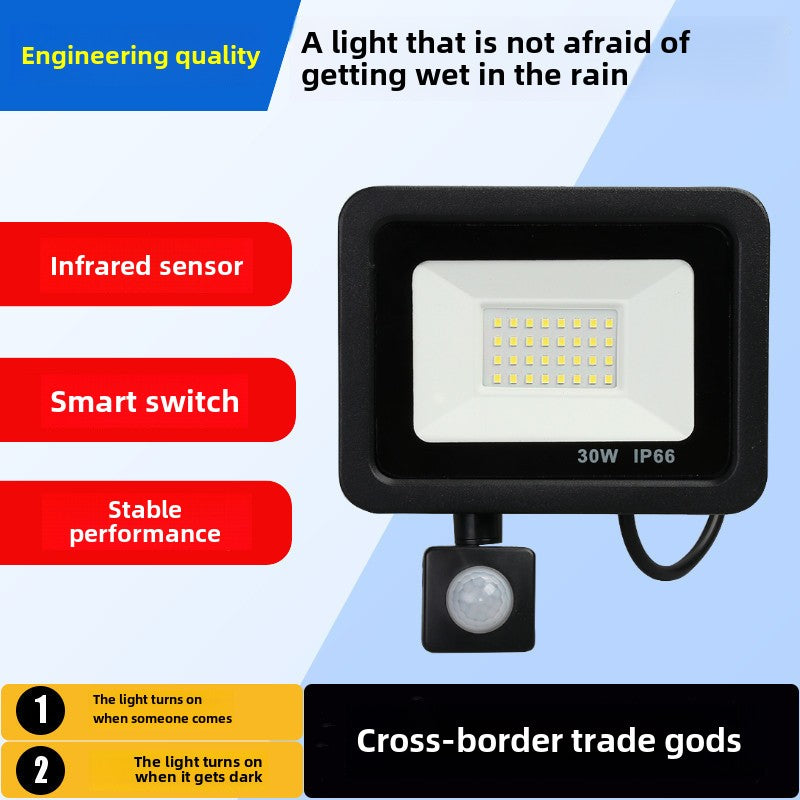 Outdoor waterproof 100wled sensor light