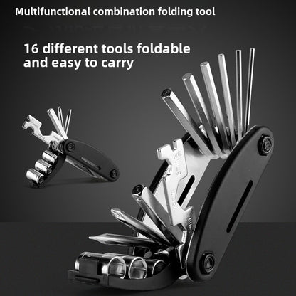 Bicycle maintenance combination tool 16 in 1