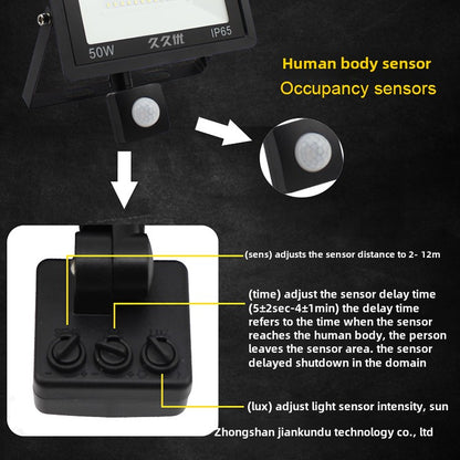 Waterproof 100wled sensor light