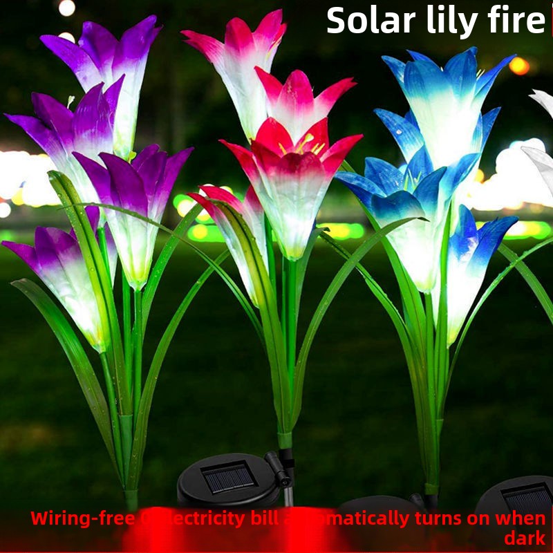 Solar simulation lily sunflower induction lawn light