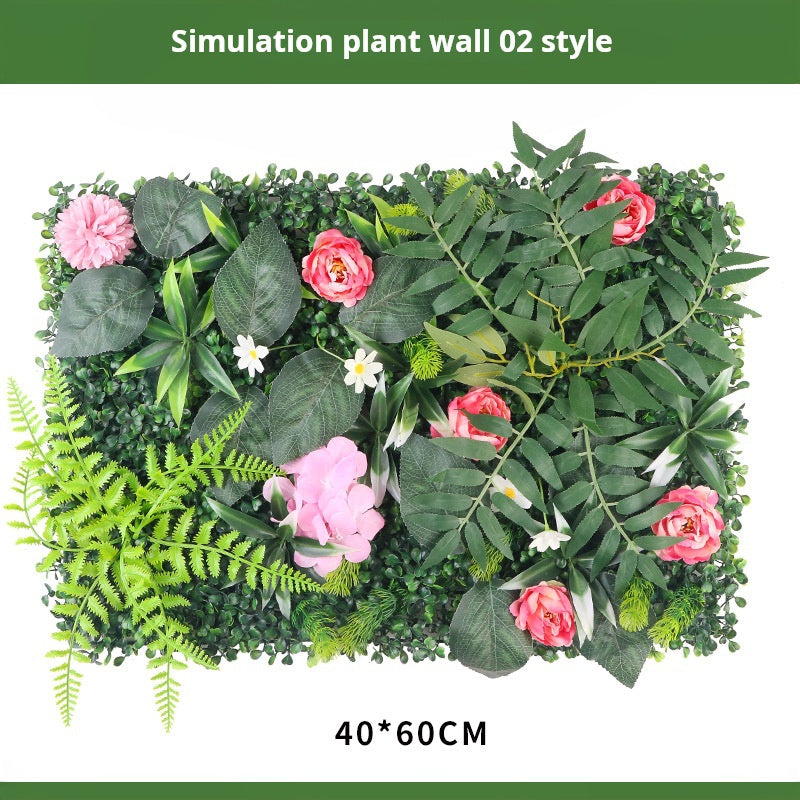 Artificial plant wall interior decoration background