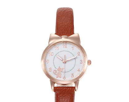 Children's Watch Girl Leather Bow Digital