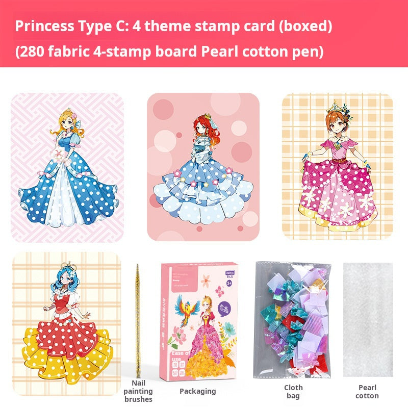 Dreamy Princess Changeable Dress-Up DIY Poke Painting Puzzle Toy