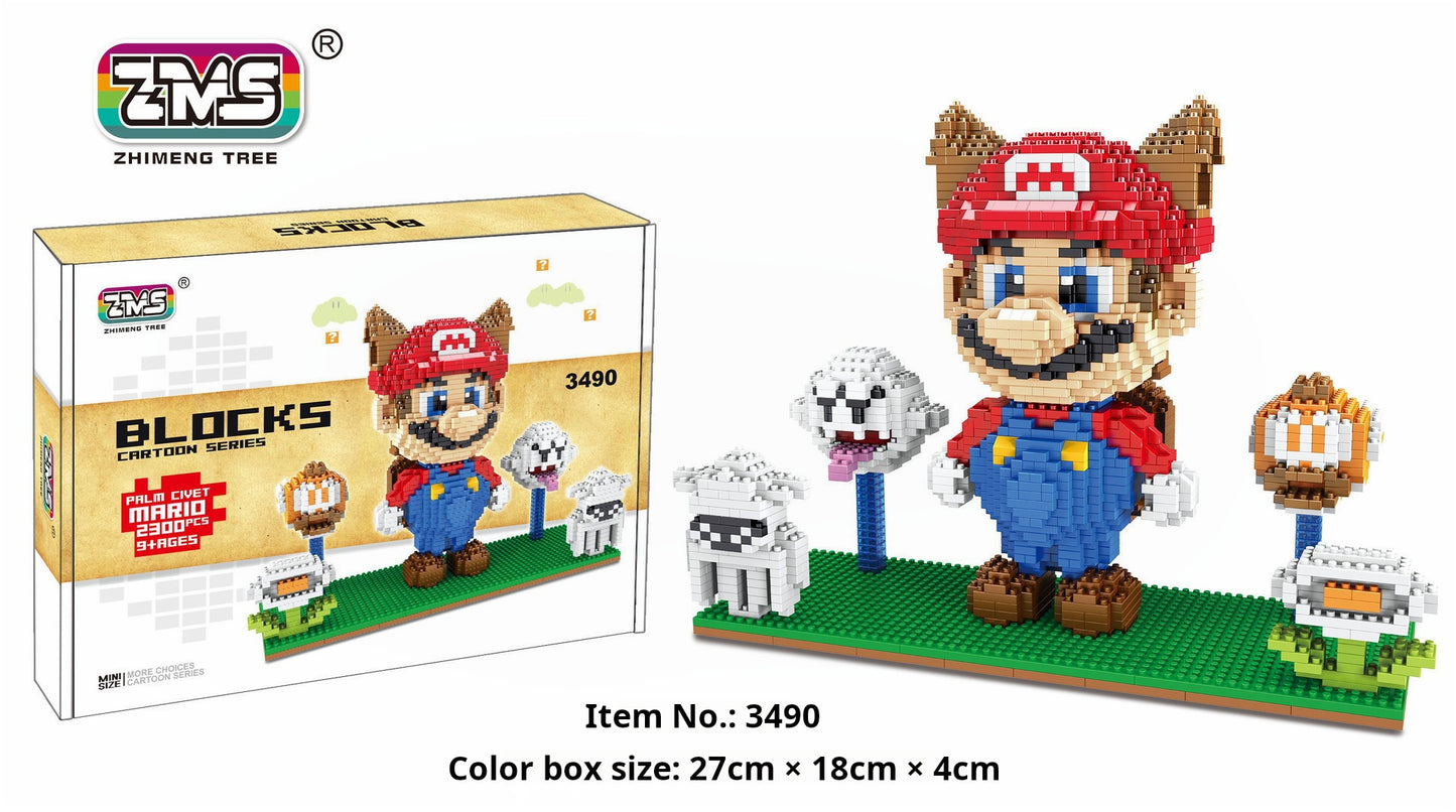 Mario Scene Micro Brick Set, Children's DIY Building Toy