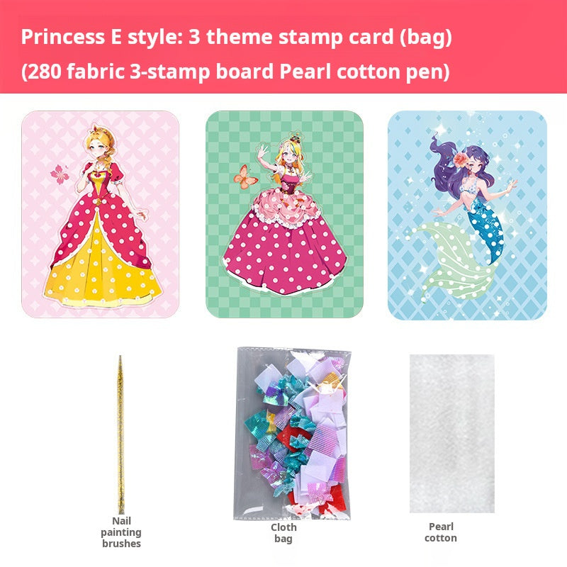 Dreamy Princess Changeable Dress-Up DIY Poke Painting Puzzle Toy