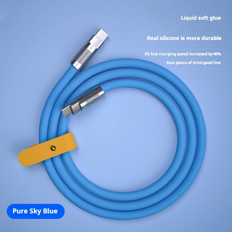 Custom Thick Zinc Alloy C-to-C Fast Charging Cable"